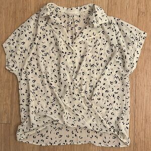 All in Favor Nordstrom Faux Wrap Blouse